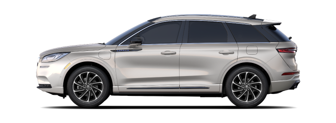 A 2021 Lincoln Corsair Grand Touring is shown in Ceramic Pearl