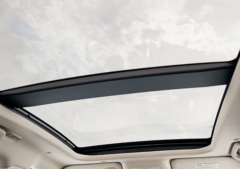 The available panoramic Vista Roof® is shown from inside a 2024 Lincoln Corsair® SUV. | Bedford Lincoln PA in Bedford PA