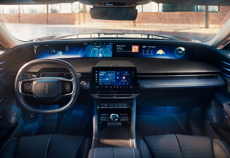 A large panoramic display is shown on the dashboard of a 2024 Lincoln Nautilus® SUV | Bedford Lincoln PA in Bedford PA