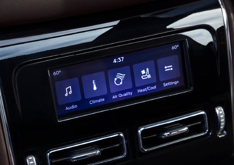 Driver controls like music, temperature, air quality, settings, and heat/cool seats are shown. | Bedford Lincoln PA in Bedford PA