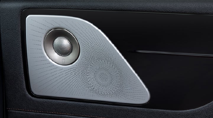 A close-up view of the available Revel® Ultima 3D Audio System. | Bedford Lincoln PA in Bedford PA